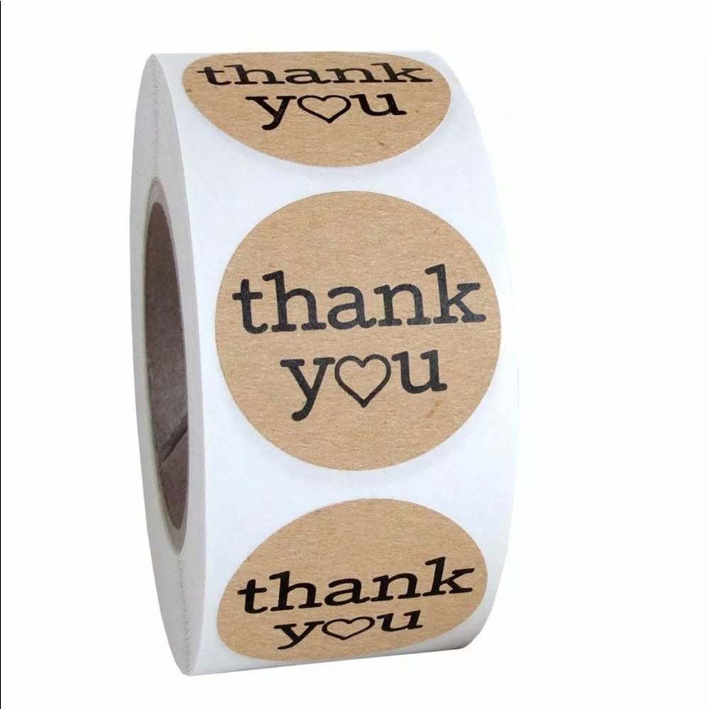 🍒🍒 Circle Thank You Stickers